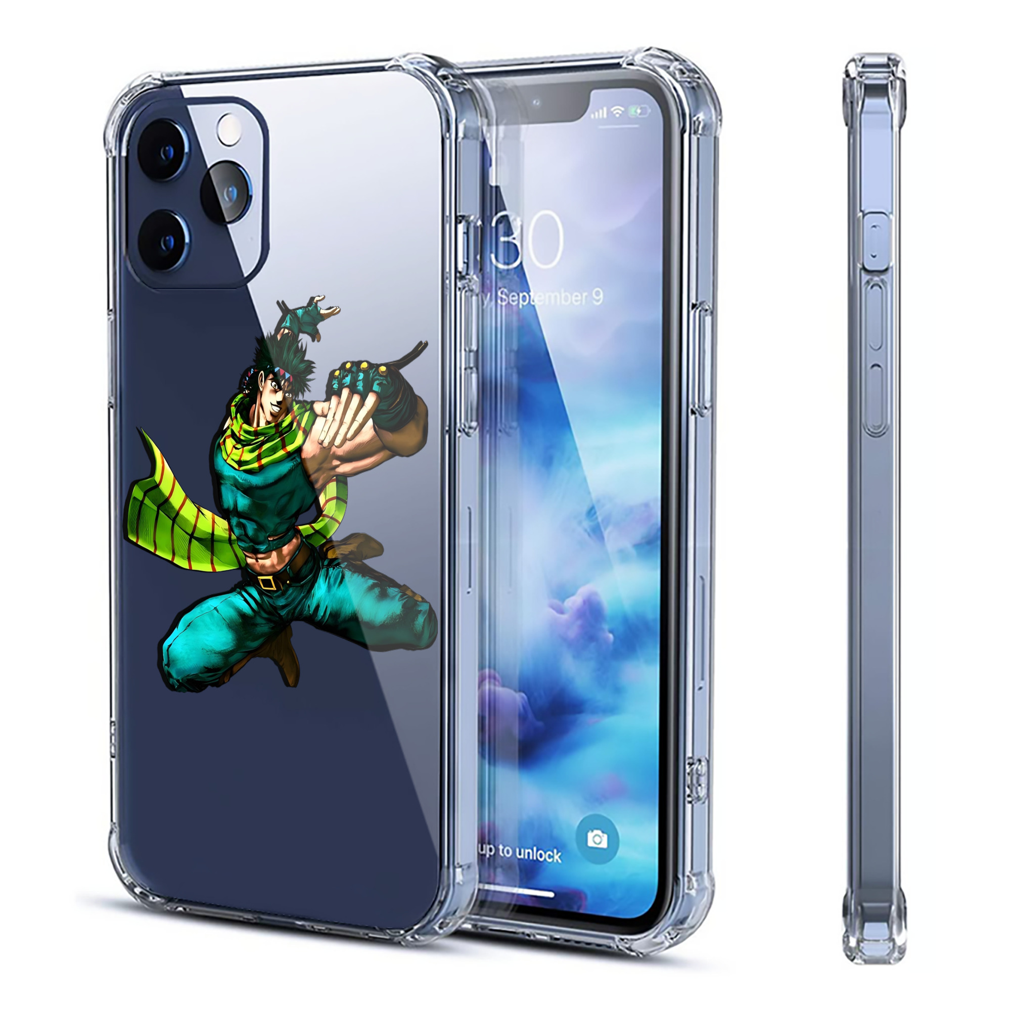 （画像用） ジョジョの奇妙な冒険 ジョセフ?ジョースター JoJo's Bizarre Adventure Joseph Joestar 【iPhone 12シリーズ対応】透明スマホケース（クリアソフトケース）